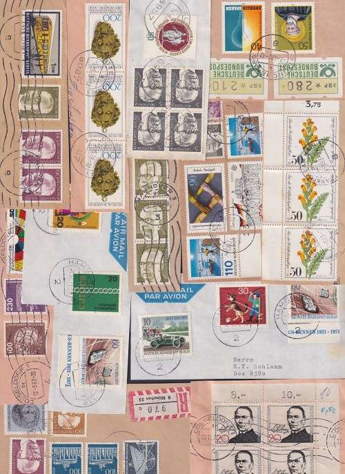 GERMANY - a few hundred used stamps, good value lot (6 scans)